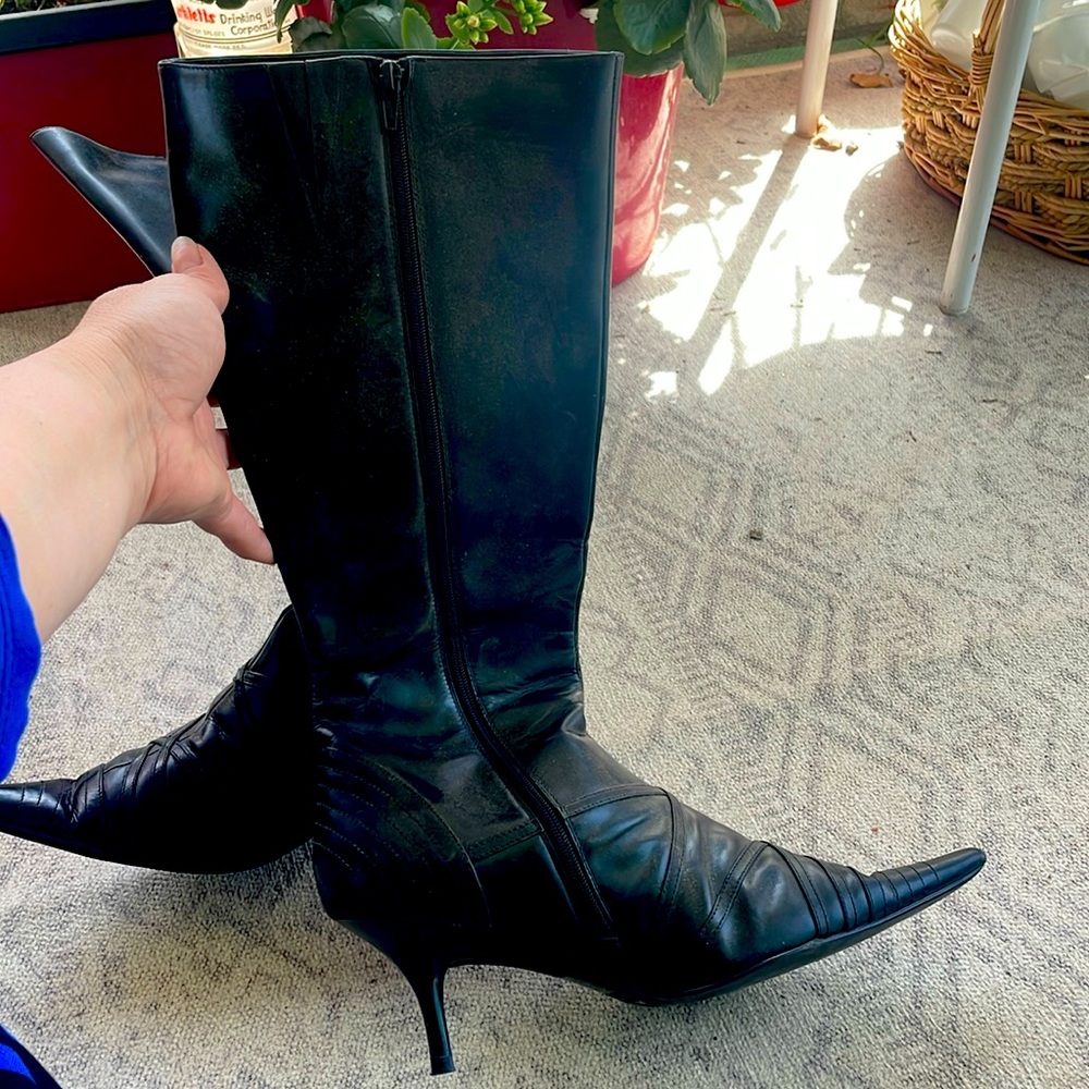 Pointy Aldo black boots size 37.